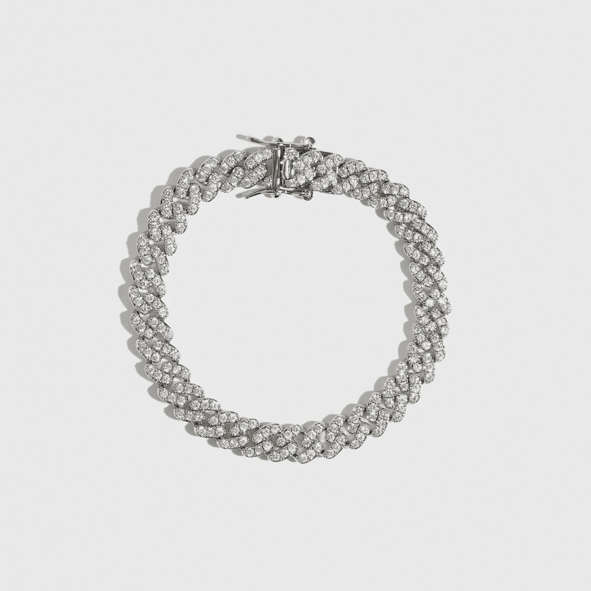 Silver Thin Havana Crystal Bracelet