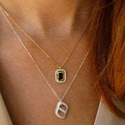 Pavé Monogram Pendant