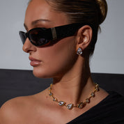 Boutons d'Oreilles Grande Goutte Solitaire