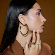 Bague Maillon Marine Empilée