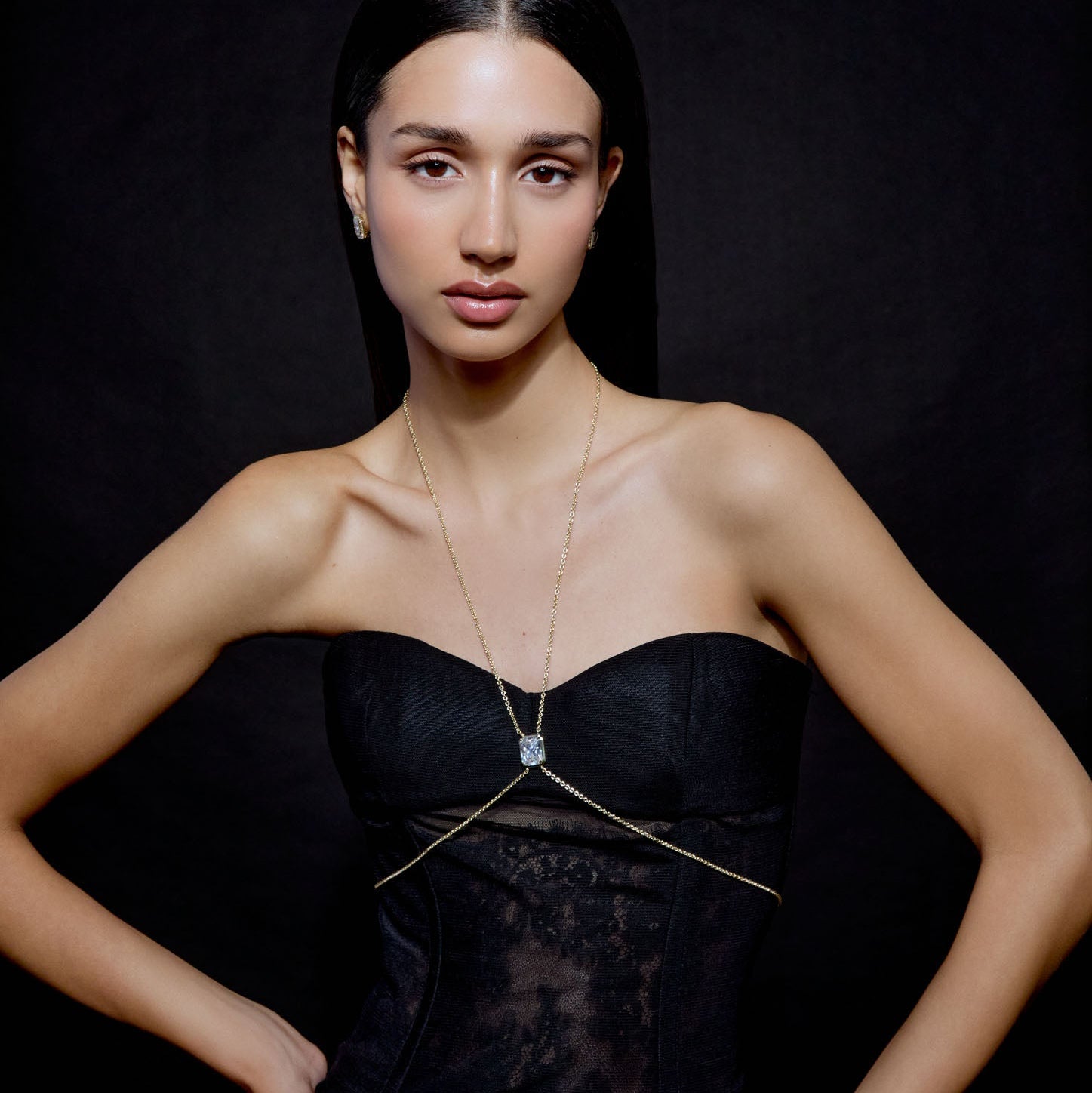 Baguette-Cut Body Chain