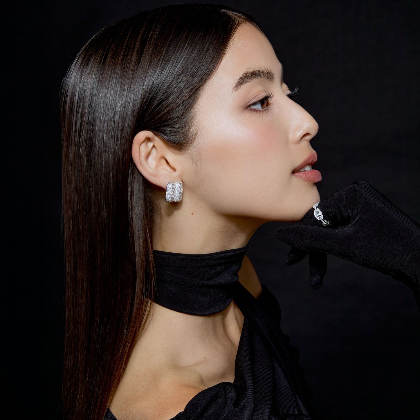 Boutons d'Oreilles Pavés Double Rectangle Arrondi
