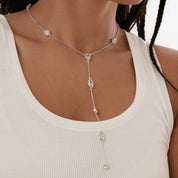 Multi-Cut Lariat Necklace