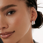 Double Pavé Hoop Earrings