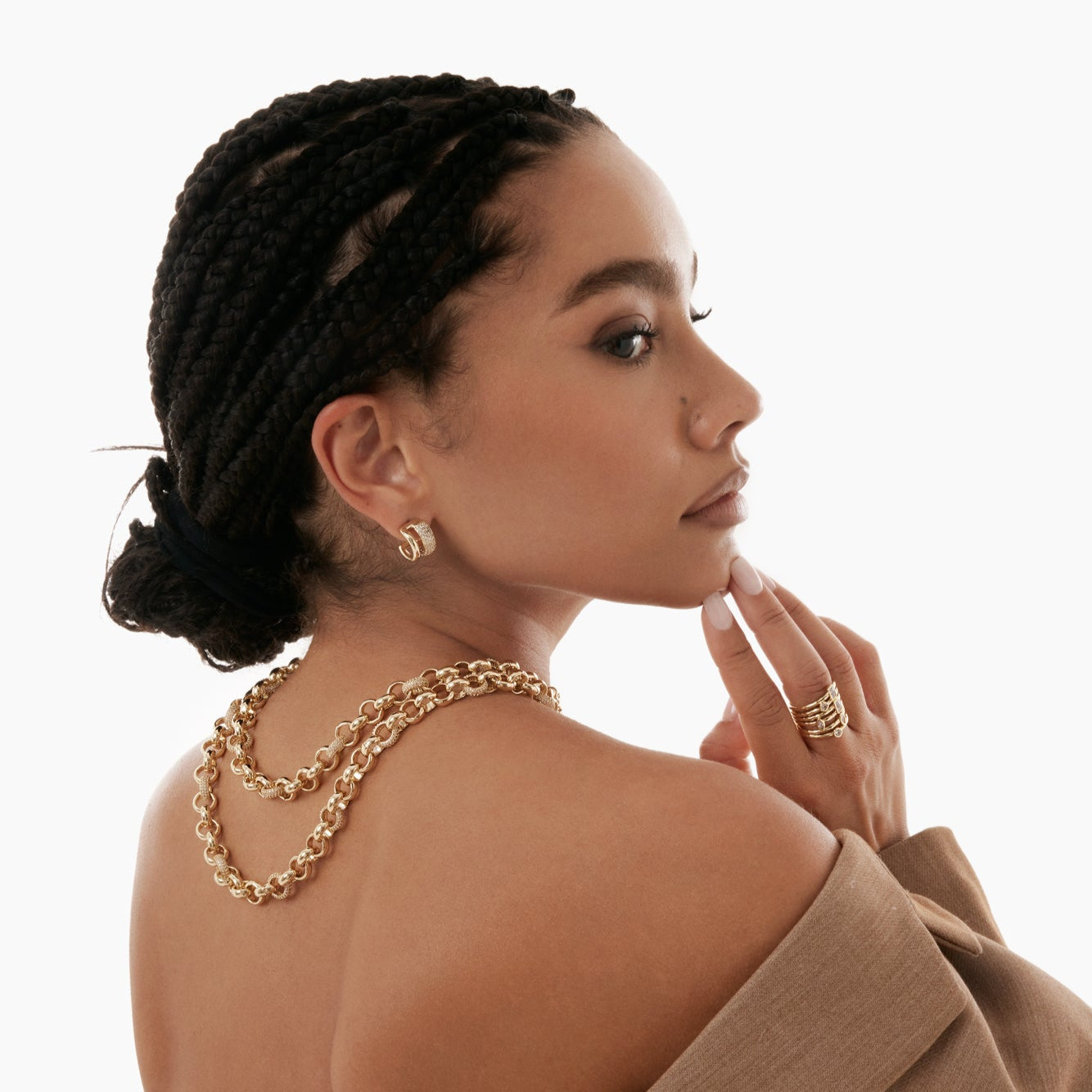 Double Pavé Hoop Earrings