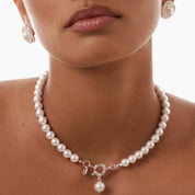 Collier Ras de Cou de Perles Simple Rang