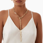 Collier Lariat Maximaliste Maillons Trombone