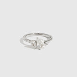 Bague Double Zircon Goutte