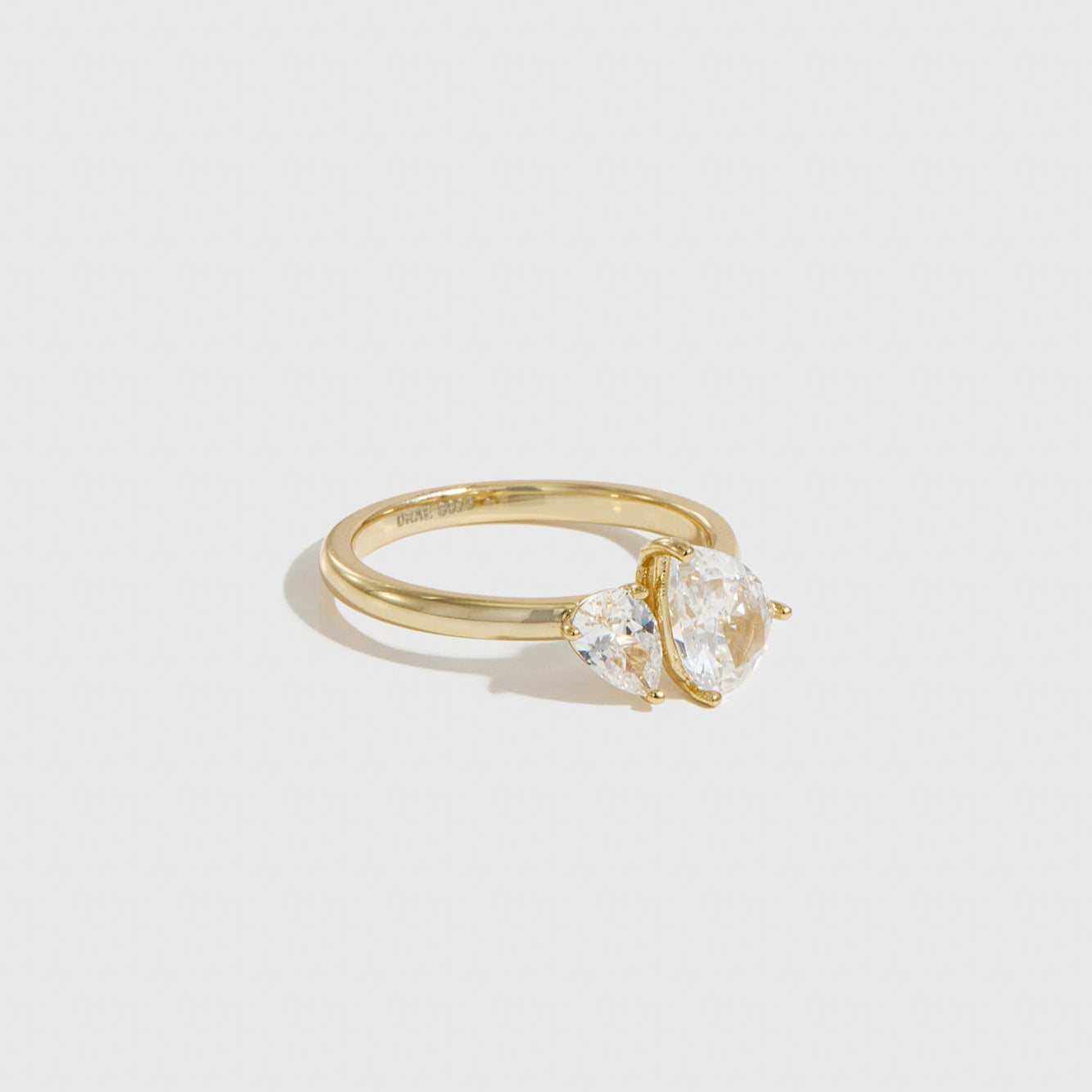 Bague Double Zircon Goutte