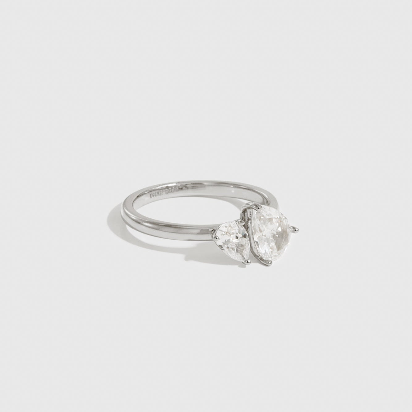Bague Double Zircon Goutte