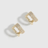 Double Pavé Hoop Earrings