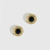 Boutons d'Oreilles Vintage Noirs