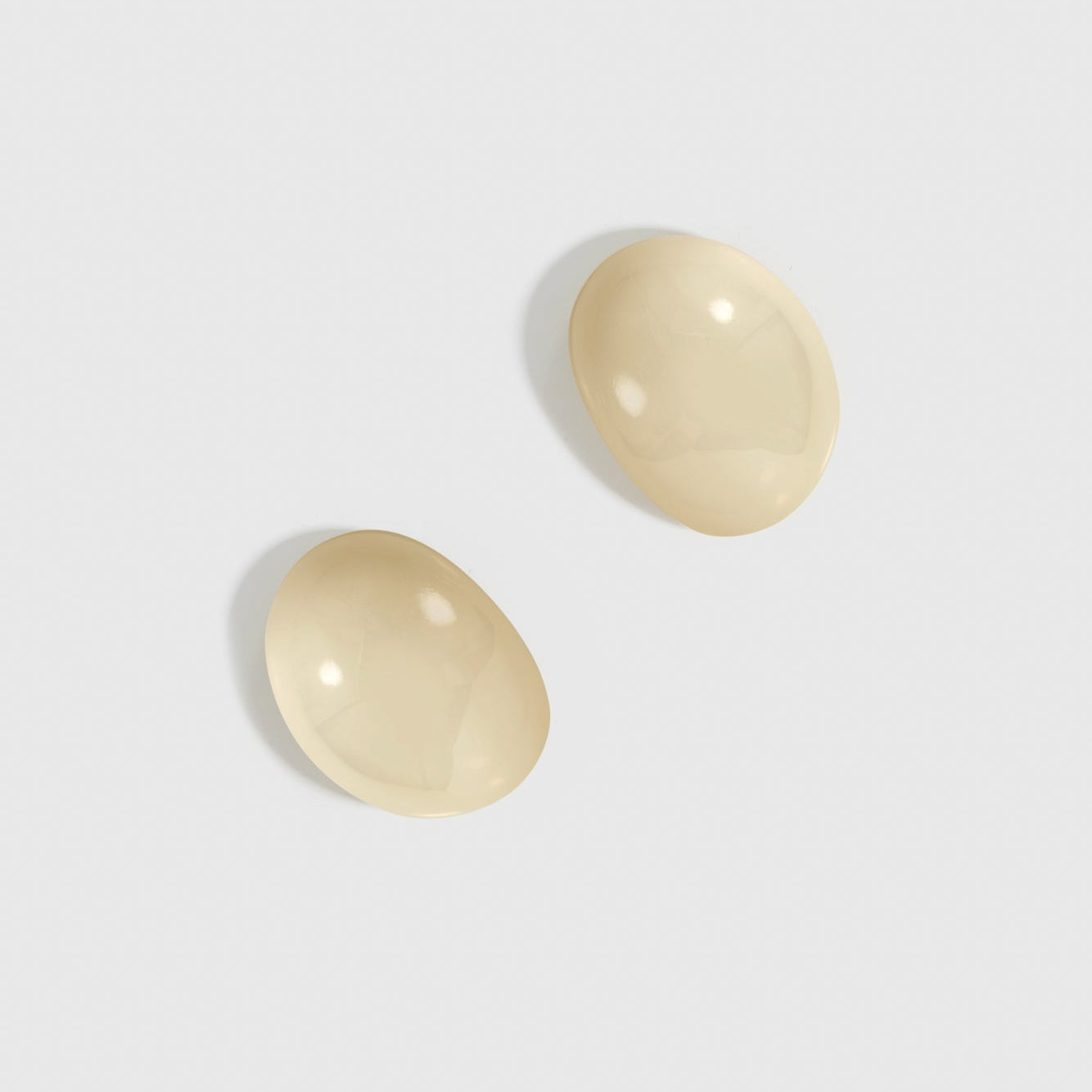 14k gold plated dome stud earrings, shown on a plain background.