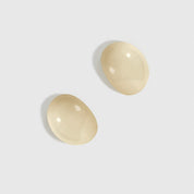 14k gold plated dome stud earrings, shown on a plain background.