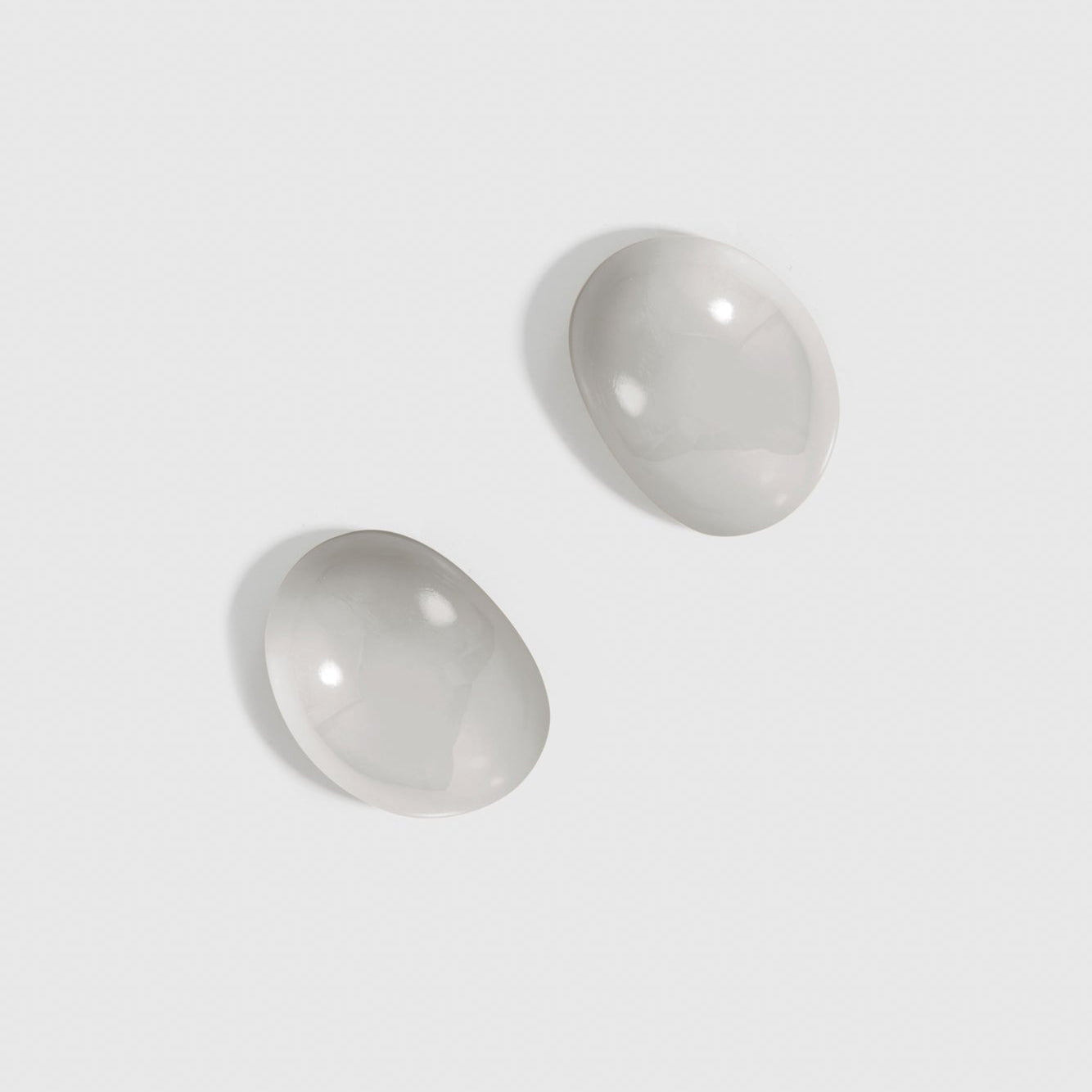 Silver plated dome stud earrings, shown on a plain background.