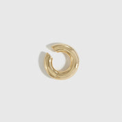 14k gold plated tube ear cuff, shown on a plain background.