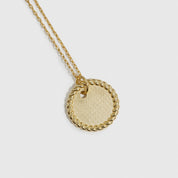 Braided Outline Circle Pendant