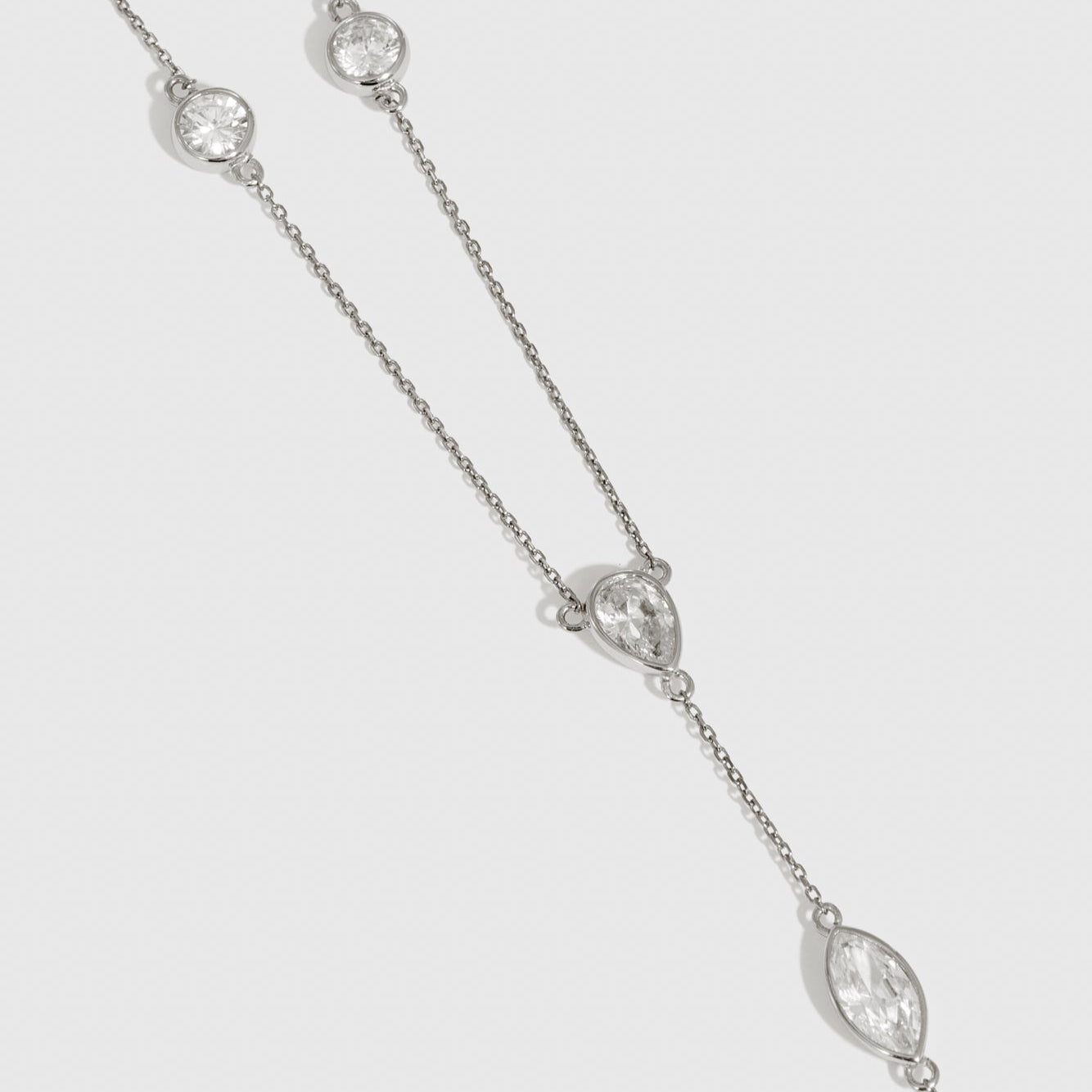 Multi-Cut Lariat Necklace
