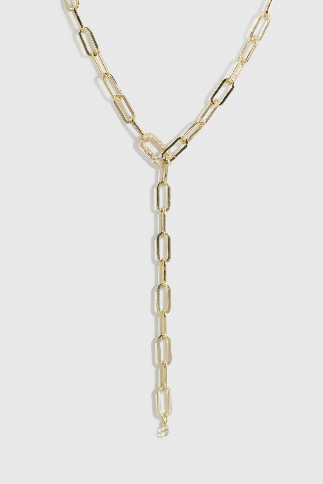 Collier Lariat Maximaliste Maillons Trombone