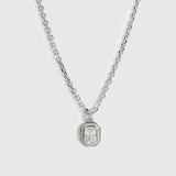 Collier Pendentif Baguette Pavé