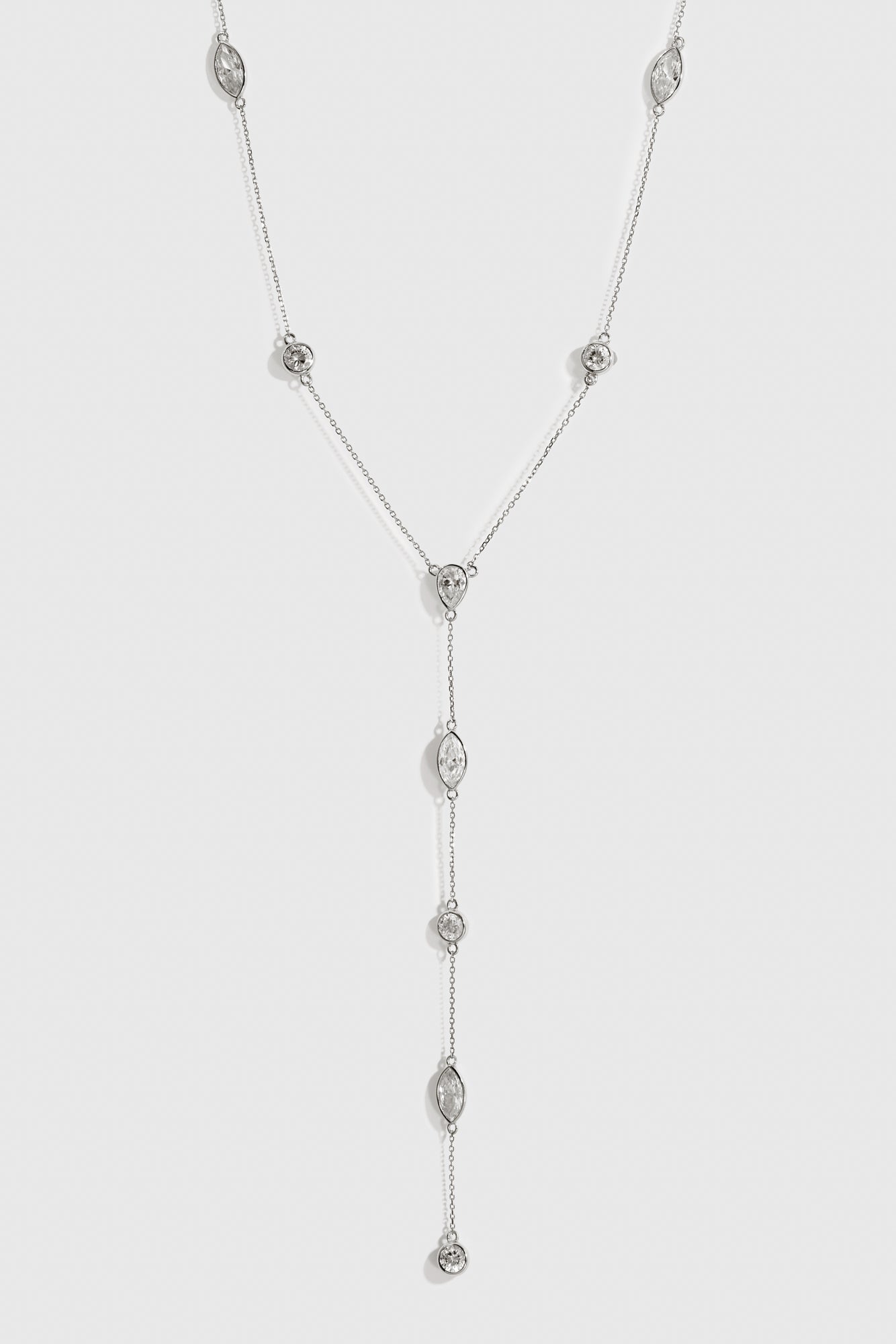 Multi-Cut Lariat Necklace