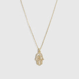 Hamsa Pavé Pendant Necklace
