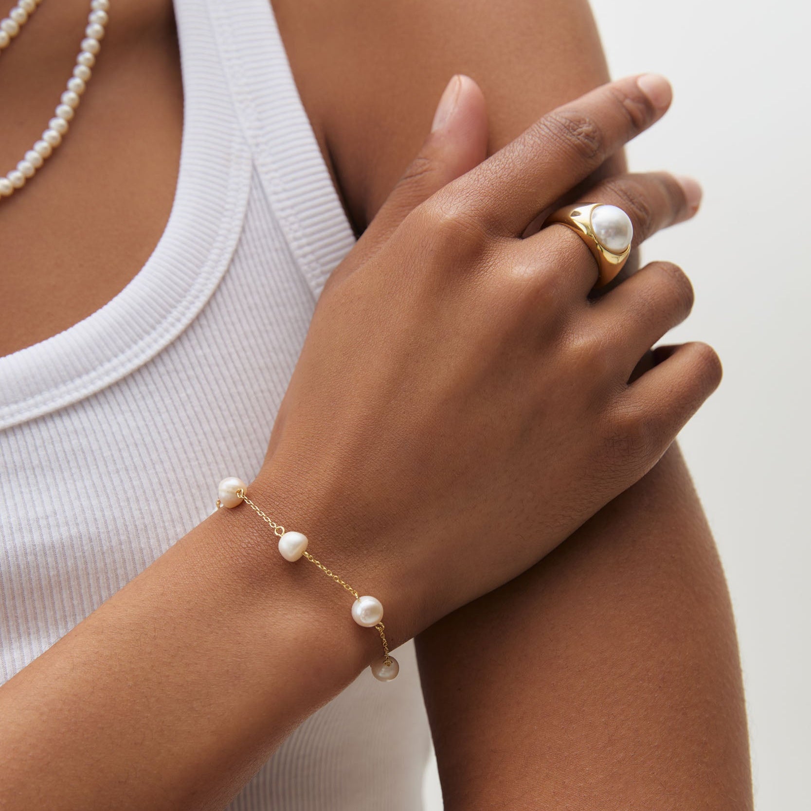 Bague Dôme Perle