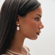 Boucles d'Oreilles Pendentif Perle Baroque
