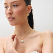 Collier Coquillage et Zircon