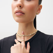 Organic Shaped Water Drop Stud Earrings