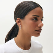 Mini Multi-Teardrop Earrings in 925 sterling silver with teardrop-cut cubic zirconia (view 2)