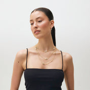 Collier Lariat Maillon Marine Pavé
