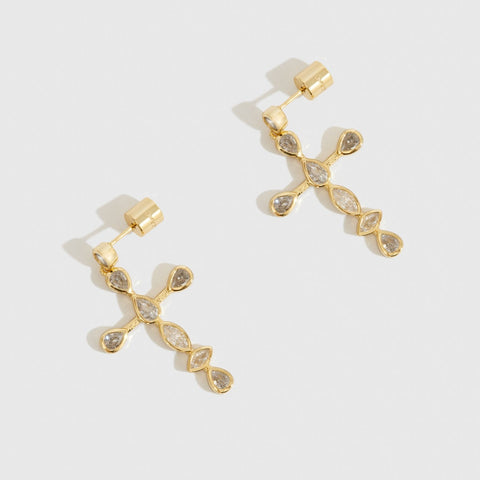 Celestial Cross Earrings