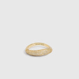 Bague Anneau Ondulé Pavé