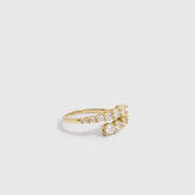 Bague Enveloppante Zircons Dégradés