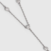 Collier Lariat Zircon Serti Clos