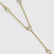 Collier Lariat Zircon Serti Clos
