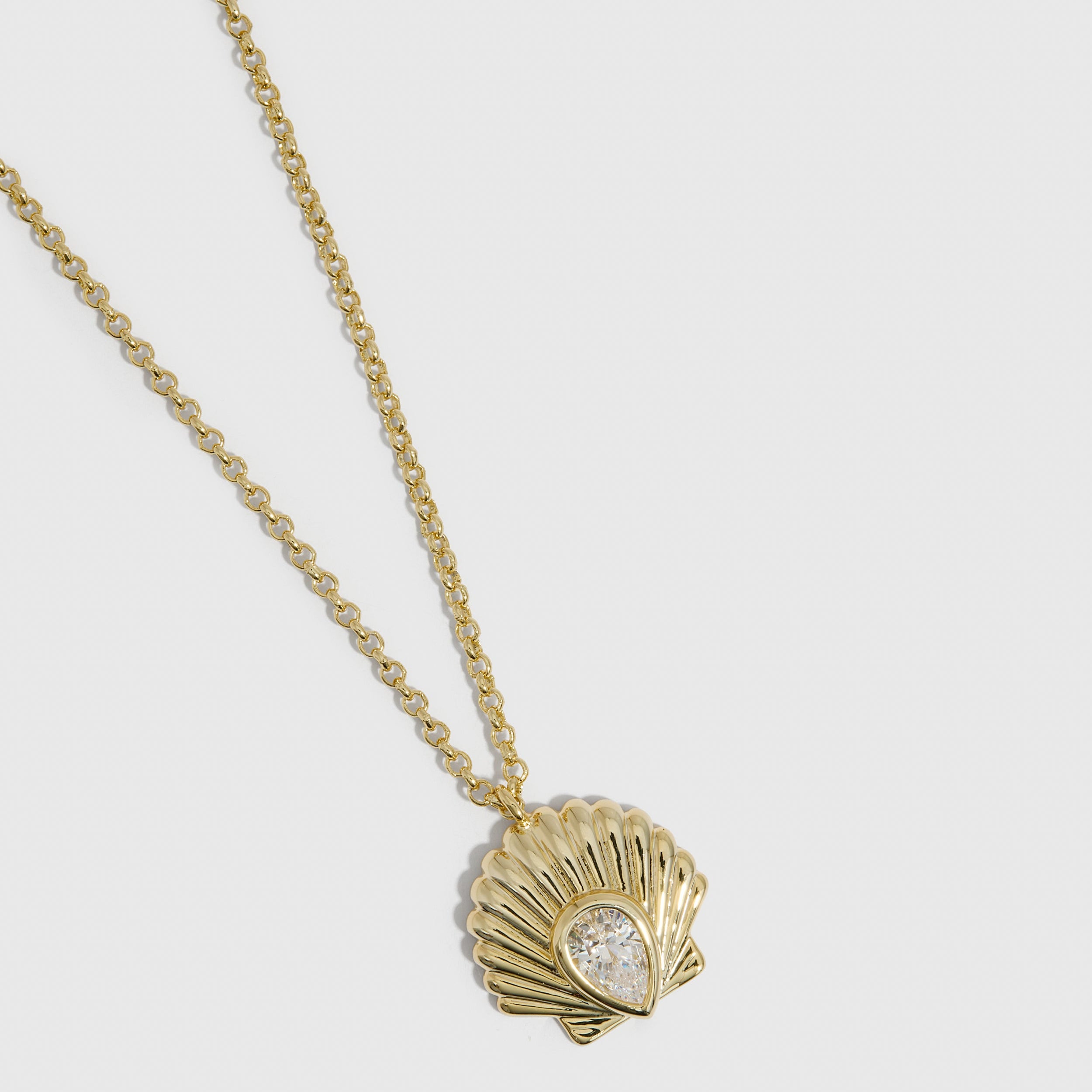 Collier Coquillage et Zircon