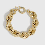 Maxi Rope Bracelet, 14k gold-plated chunky rope chain