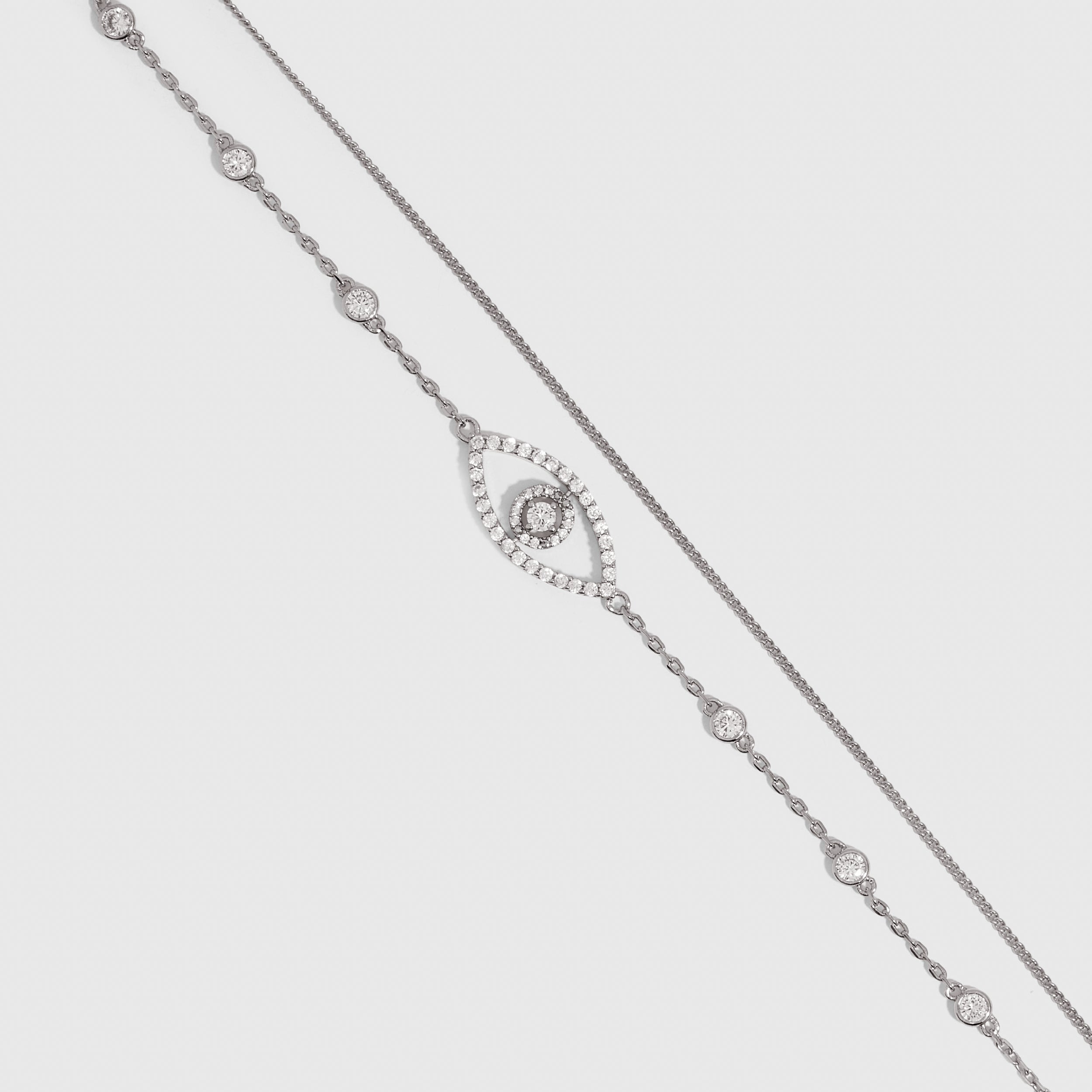 Bracelet de Cheville Œil Maléfique Pavé