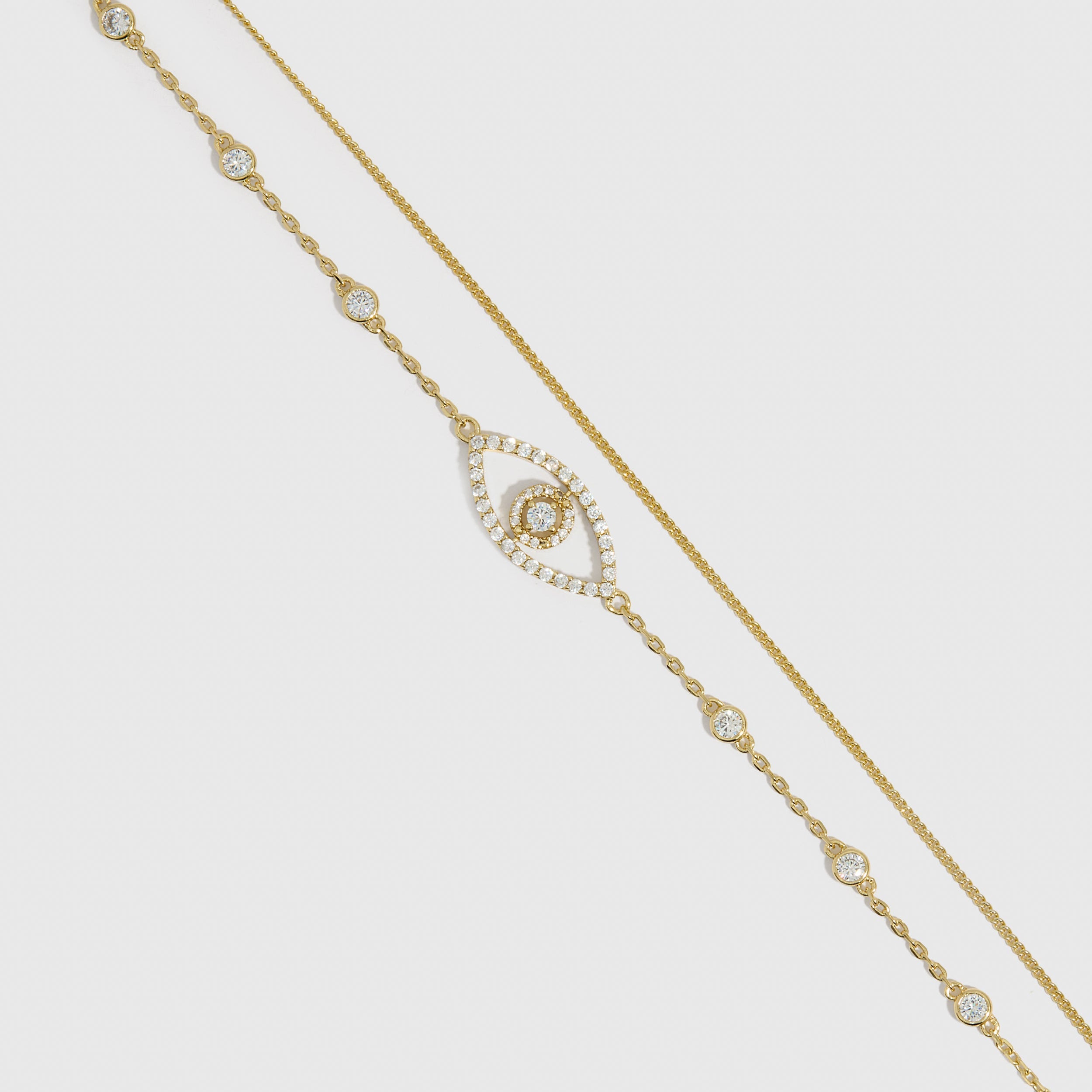 Bracelet de Cheville Œil Maléfique Pavé