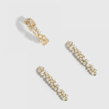 Boucles d'Oreilles Duo Multi-Zircons Ronds
