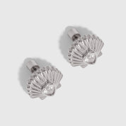 Boutons d'Oreilles Coquillage et Zircon