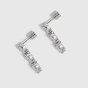 Mini Multi-Teardrop Earrings in 925 sterling silver with teardrop-cut cubic zirconia (view 3)