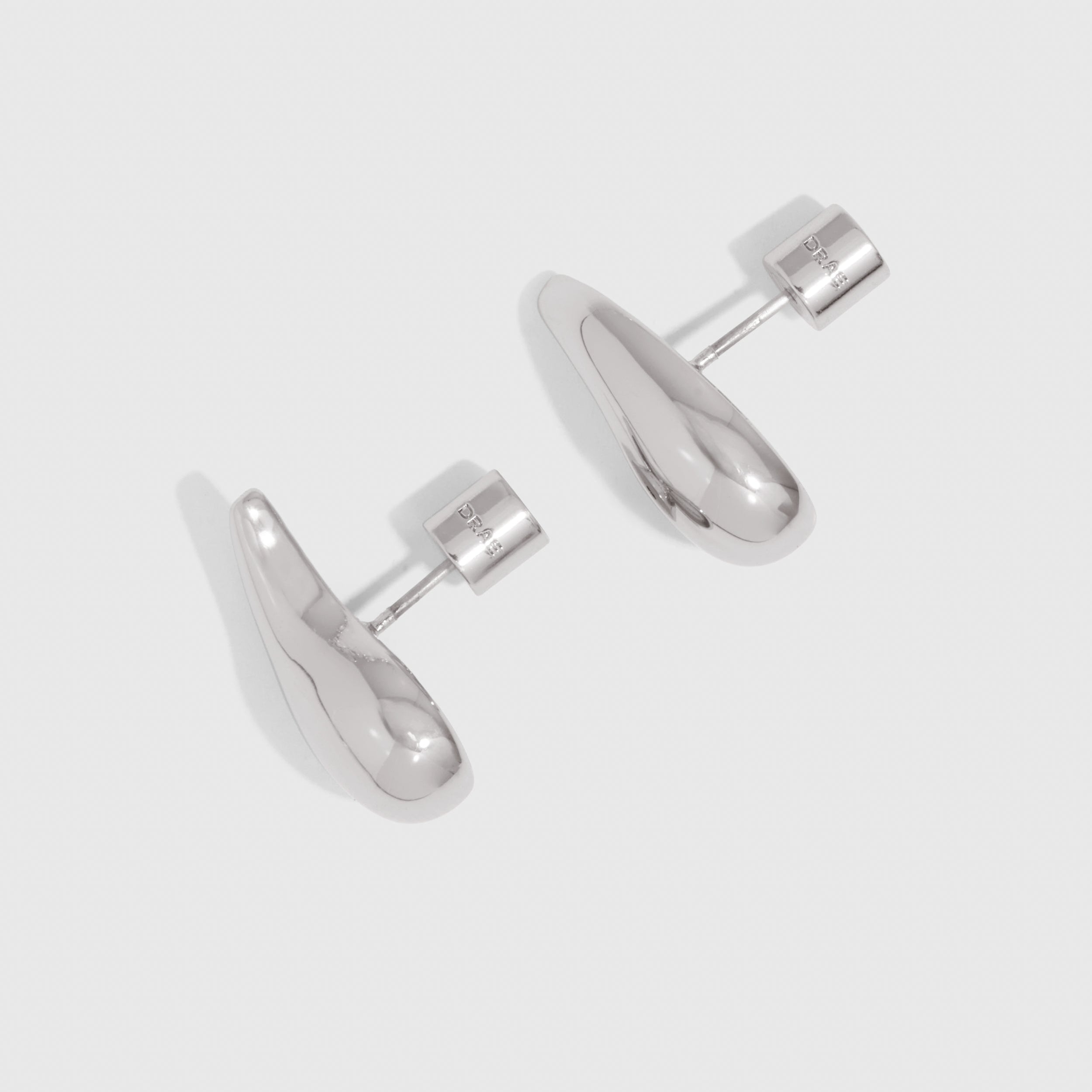Organic Shaped Water Drop Stud Earrings