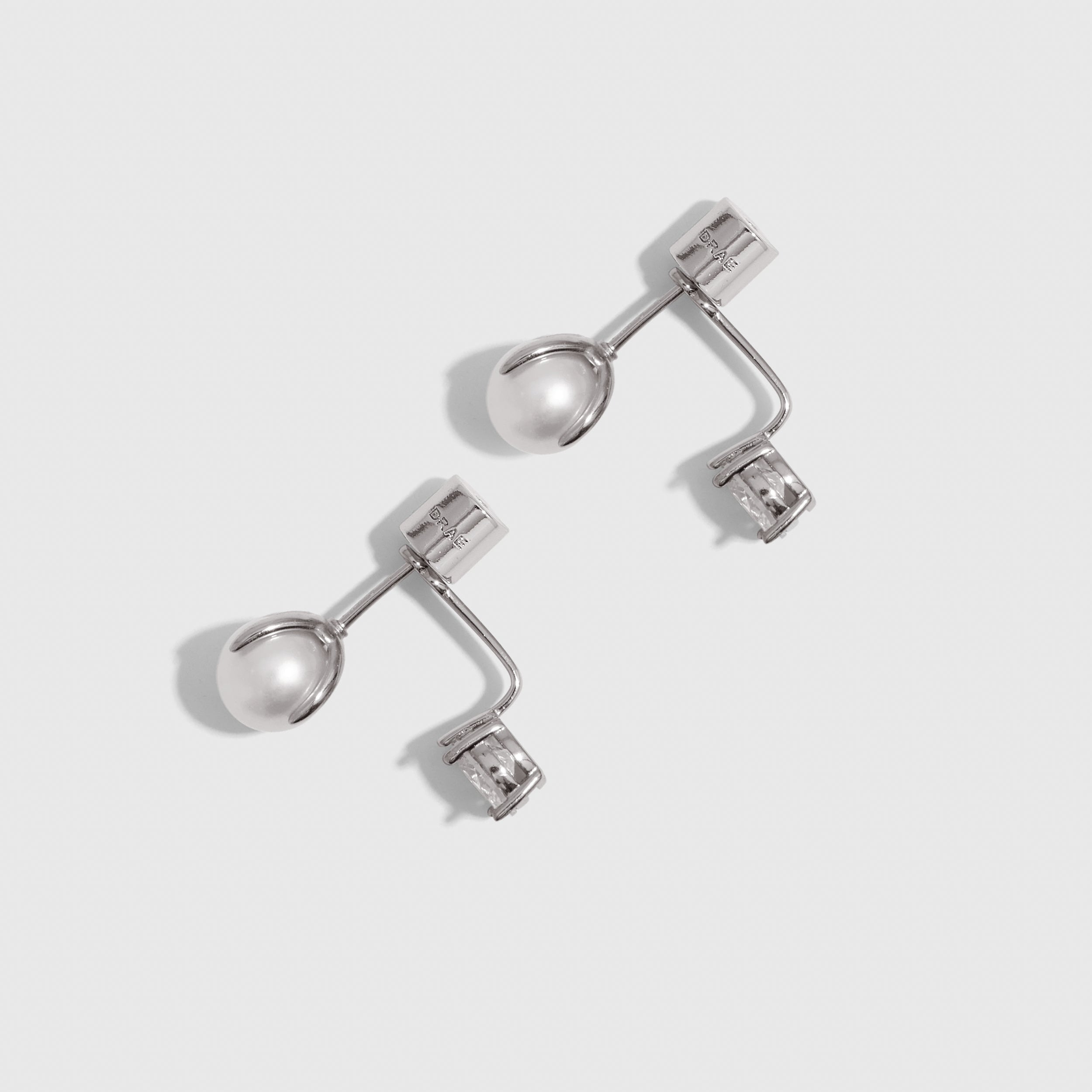 Boutons d'Oreilles Perle et Zircon