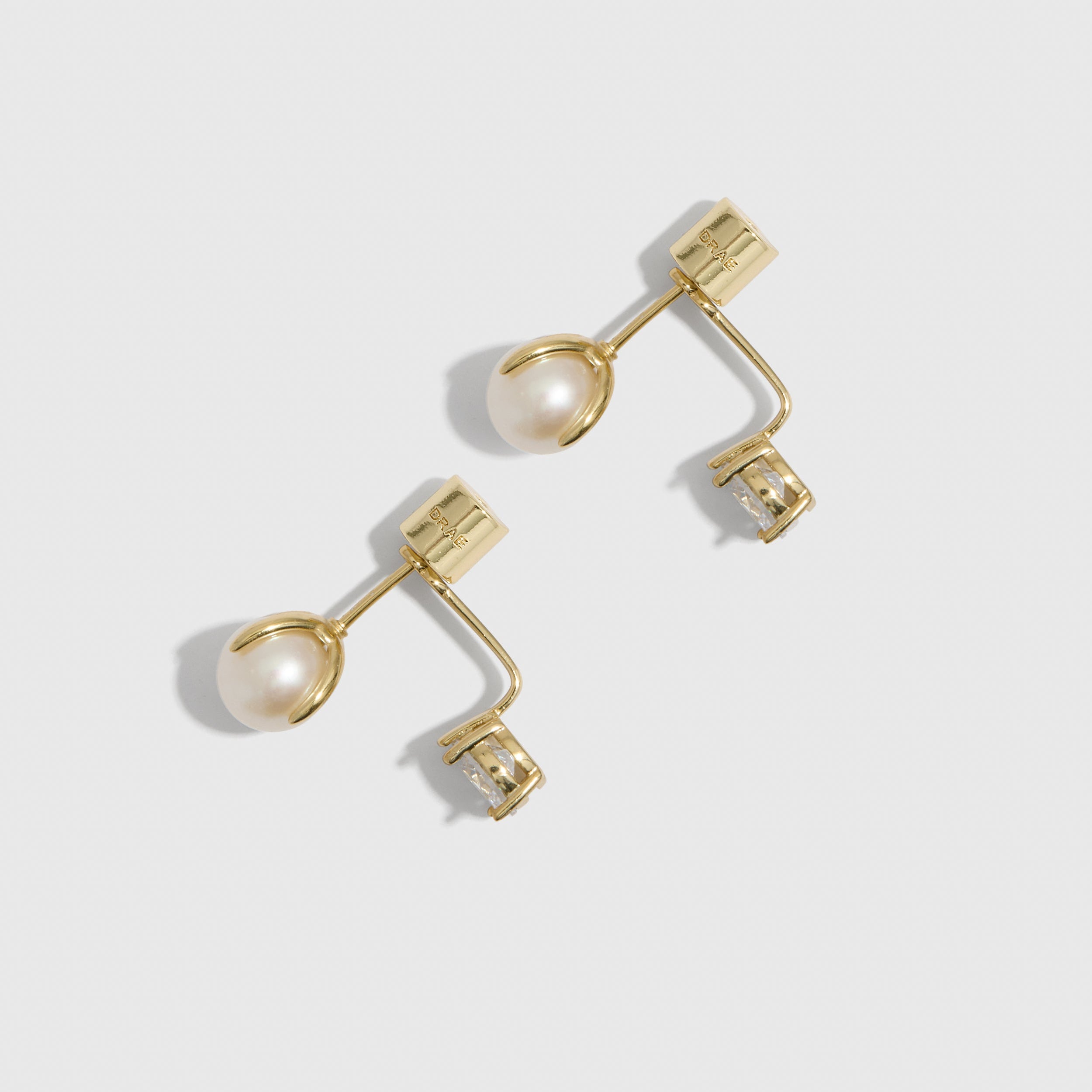 Boutons d'Oreilles Perle et Zircon