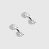 Boutons d'Oreilles Perle et Zircon