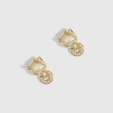 Jaguar Head Stud Earrings