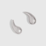 Organic Shaped Water Drop Stud Earrings